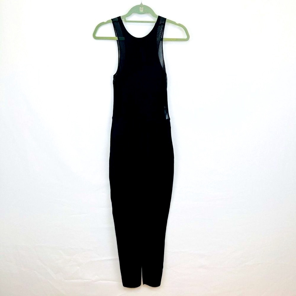 Stella McCartney Italy US Small EU 36 Jumpsuit Black Mesh Cut Outs Pockets #SS